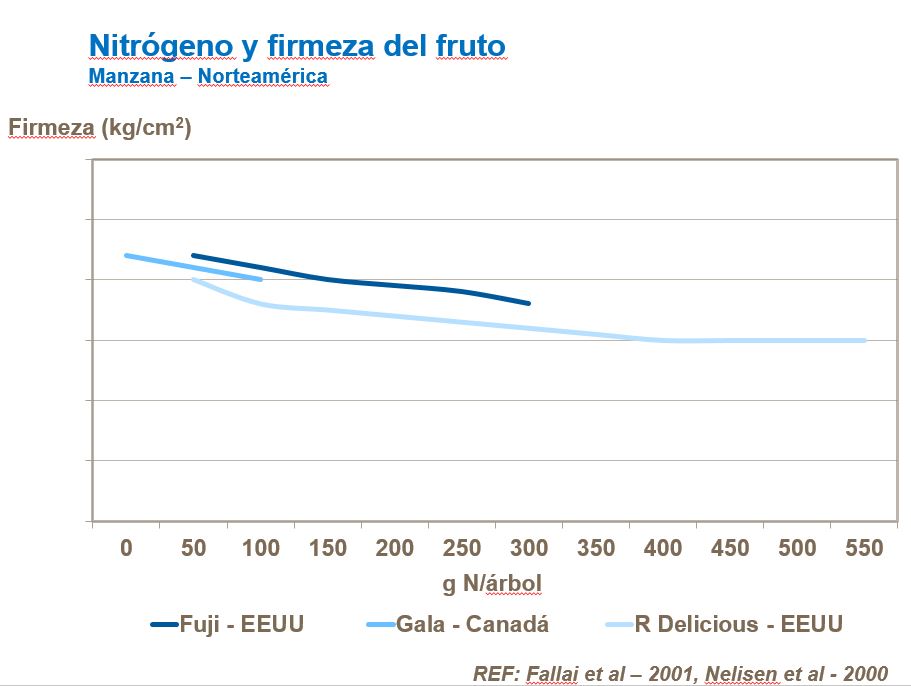 Nitrógeno y firmeza del fruto